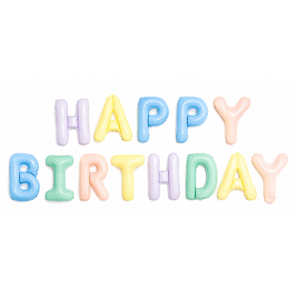마카롱 HBD 풍선 가랜드 set