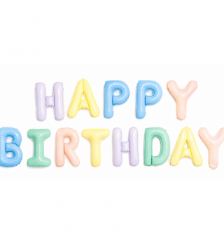 마카롱 HBD 풍선 가랜드 set